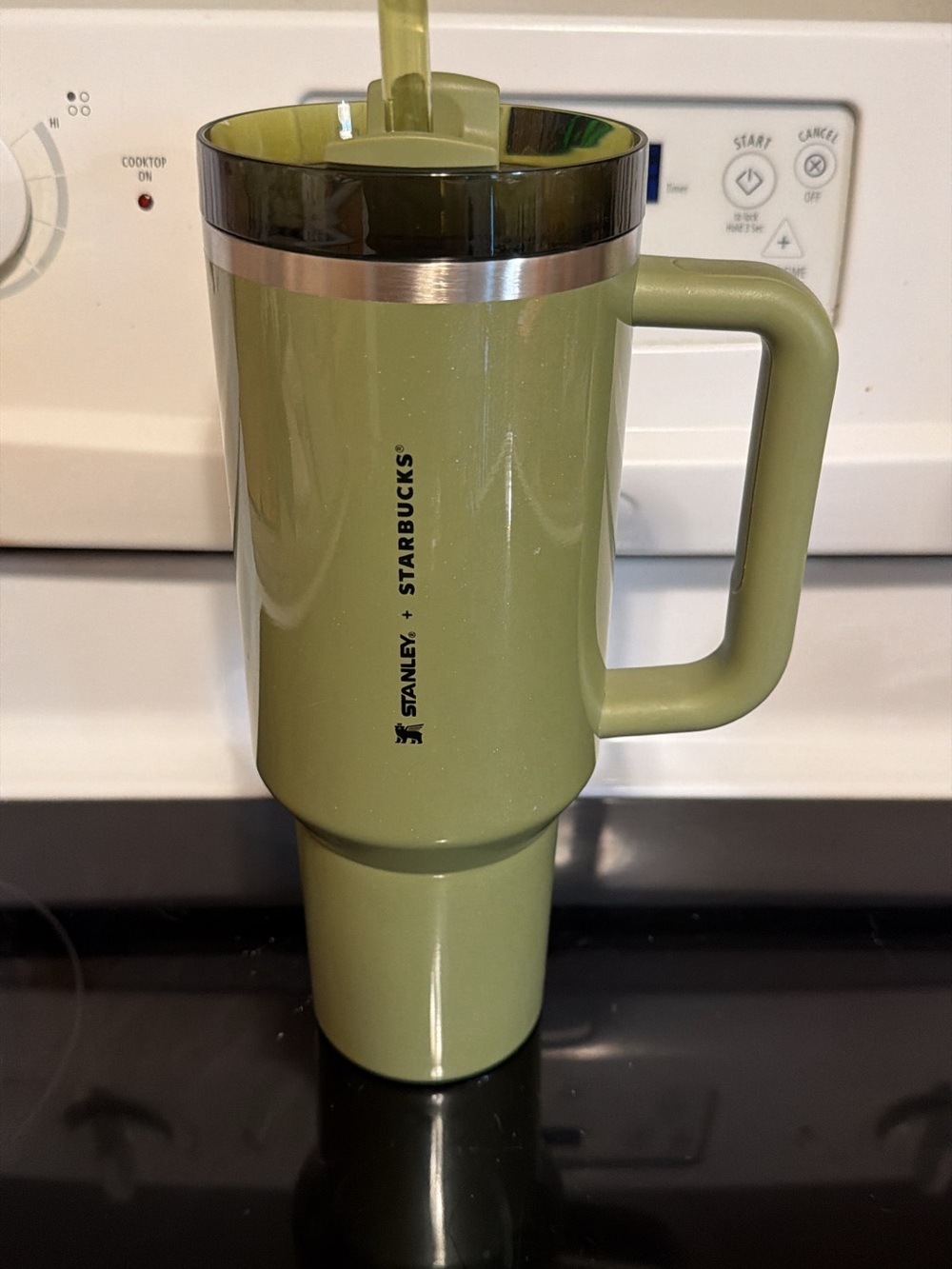 Stanley x Starbucks Olive Green Insulated Travel Mug with Handle